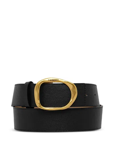 Twinset Leather Belt In Black
