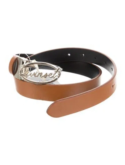 Pre-owned Twinset Leather Belt In Brown