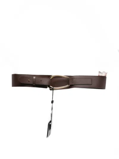 Twinset Leather Belt In Brown