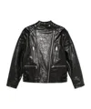 Twinset Twin-set Leather-like Biker Jacket In Black
