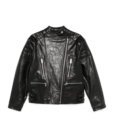 TWINSET LEATHER BIKER JACKET
