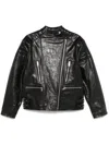 Twinset Twin-set Leather-like Biker Jacket In Black