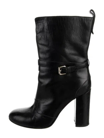 Pre-owned Twinset Leather Boots In Black