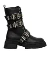 Twinset Leather Boots In Black