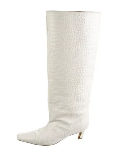 Pre-owned Twinset Leather Boots In White