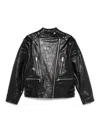 TWINSET LEATHER-LIKE BIKER JACKET