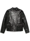 Twinset Twin-set Leather-like Biker Jacket In Black