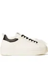 Twinset Leather Platform Sneakers In White