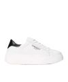 Twinset Two-tone Leather Low-top Sneakers In White