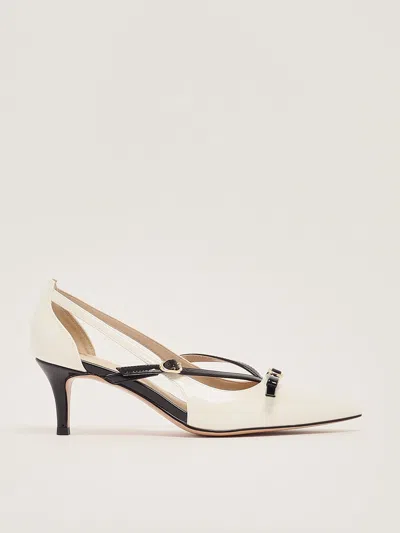 Twinset Leather Pump In White