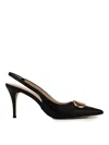 Twinset 60mm Oval T Slingback Pumps In Black