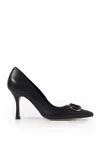 Twinset 90mm Leather Pumps In Nero