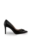 Twinset Twin-set Pointed Toe Pumps With Buckle Accent In Nero