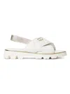 Twinset Leather Sandals In White