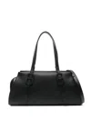 Twinset Leather Shoulder Bag In Black