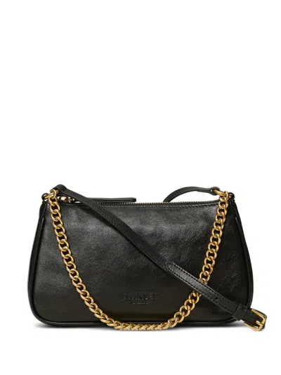 Twinset Leather Shoulder Bag In Black