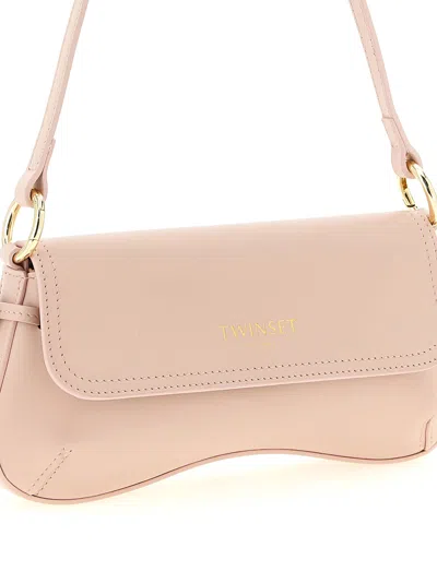 Twinset Leather Shoulder Women's Bag In Pink
