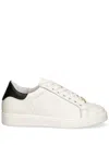 Twinset Two-tone Leather Low-top Sneakers In White