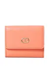 Twinset Leather Wallet In Orange