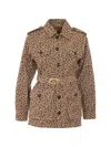 Twinset Leopard-pattern Jacket In Brown