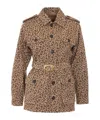 Twinset Leopard-pattern Jacket In Brown