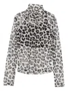 Twinset Leopard-print High-neck Top In Animal Print