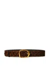 Twinset Ceinture En Cuir Animalier In Red
