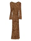 Twinset Abito St. Animalier In Brown
