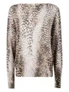 Twinset Leopard-print Sweater In Brown