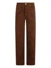 Twinset Straight Trousers With Pockets And Belt Loops In Brown