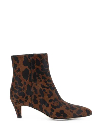 TWINSET LEOPARD-PRINT ANKLE BOOTS