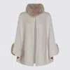 Twinset Light Beige Cape In Neutral