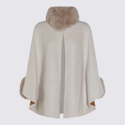 TWINSET LIGHT BEIGE CAPE