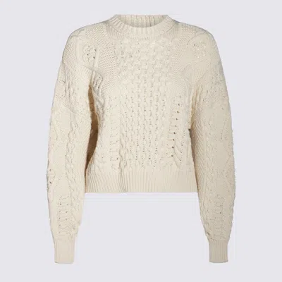 Twinset Light Beige Cotton Blend Jumper In Neutral