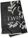 Twinset Logo-print Scarf In Black