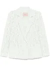 Twinset Light Green Lace Double-breasted Blazer