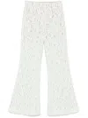 Twinset Light Green Lace Trousers In Green