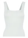 Twinset Light Green Ribbed-knit Tank Top In Gray