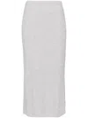 Twinset Light Grey Wool Blend Mlange Effect Skirts In Light Grey