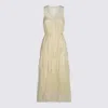 Twinset Pleated Ruffled Gauze Long Dress
