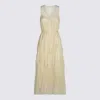 Twinset Pleated Ruffled Gauze Long Dress