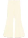 Shop Twinset Light Yellow Natural Flared Pant