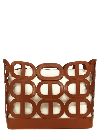 Twinset Lila Tote Bag In Brown