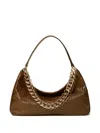 Twinset Liliane Crocodile-effect Chain Shoulder Bag In Green