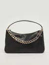 Twinset Twin-set Black Crossbody Bag With Chain Strap In Black