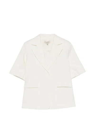 Twinset Kids' Linen Blazer In White