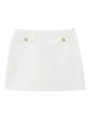 Twinset Linen-blend Skirt In White