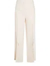Twinset Linen-blend Trousers In Neutrals