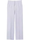Twinset Linen-blend Trousers In Purple