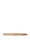 Twinset Lizard Skin-effect Leather Belt In Neutrals